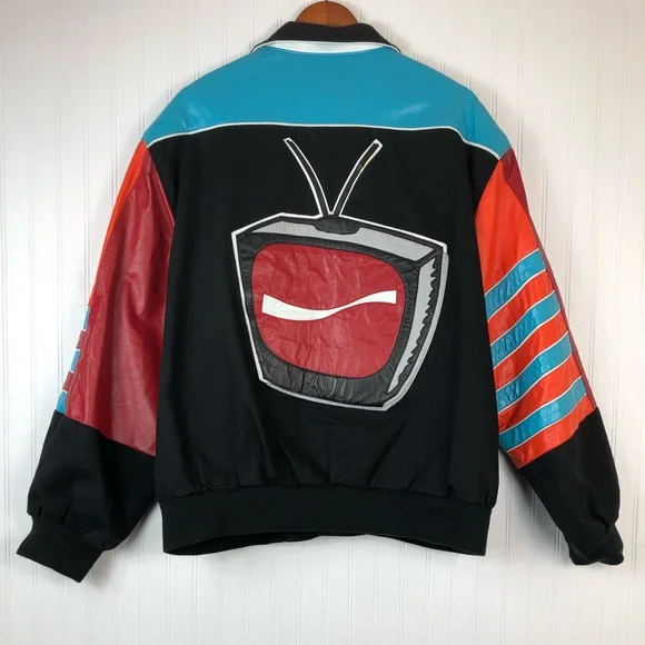 Jeff Hamilton Men's MulticolorVintage Coca Cola TV Jacket Sz XL